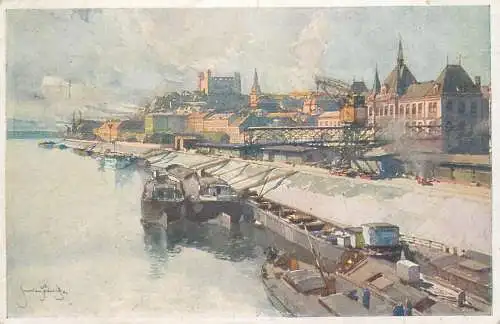Bratislava artist postcard 1922