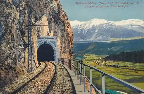 Tunnel an der Wand Mittenwaldbahn Germany