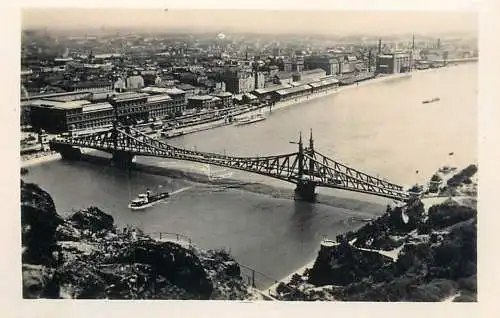Hungary Budapest Danube bridge panorama