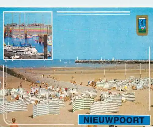Belgium Nieuwpoort sailing vessel wharf bathing pool