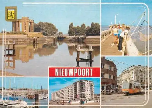Belgium Nieuwpoort sailing vessel tram fishing wharf