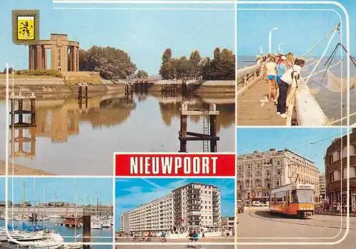 Belgium Nieuwpoort sailing vessel tram fishing wharf