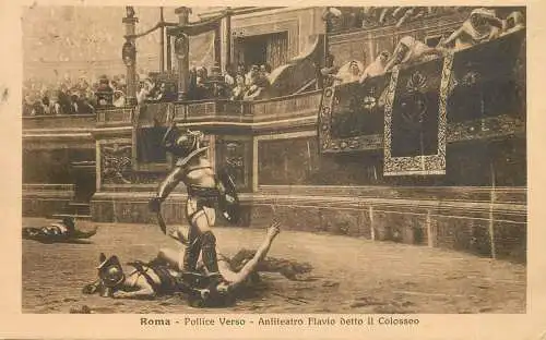Italy Roma Anfiteatro Flavio/Colosseo Pollice Verso
