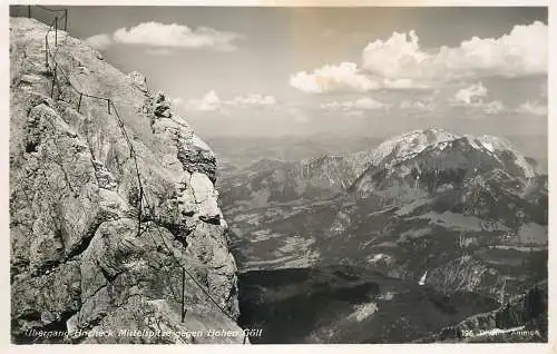 Austria Ubergang Hocheck gegen Mittelspitze gegen Hohen Goll
