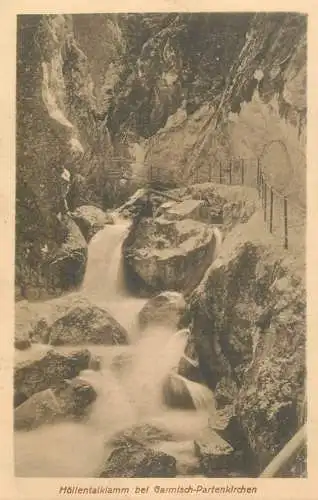 Germany Hollentalklamm Wasserfall bei Garmisch-Partenkirchen