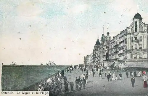 Belgium Oostende La Digue et la Plage