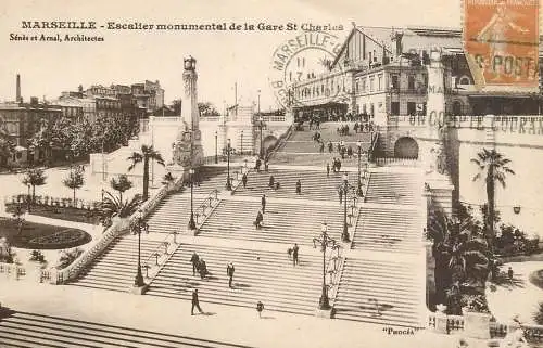 France Marseille Escalier monumental de St Charles