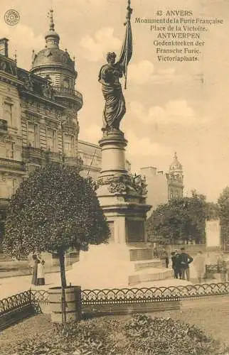 Belgium Antwerpwen Place de la Victoire Monument de la Furie Francaise