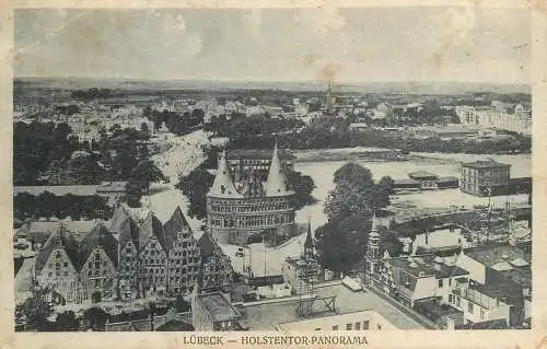 Germany Lubeck Holstentor panorama