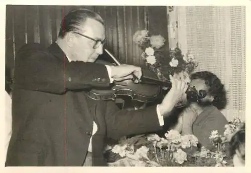 Violinist instant photo