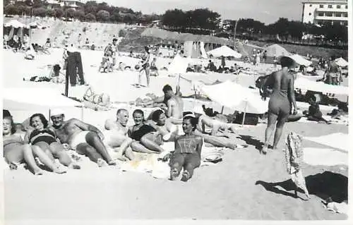 Anonymous persons seaside souvenir photo Romania