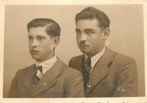Dezso es Joska Bererryoujfalu Hungary 1941 souvenir photo