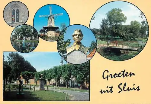 Netherlands Sluis windmill