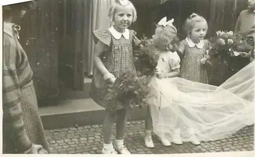 Anonymous persons adorable bridemaids
