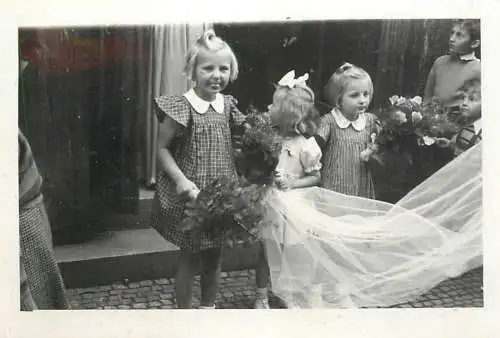 Anonymous persons adorable bridemaids