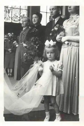 Anonymous persons adorable bridemaid girl photo