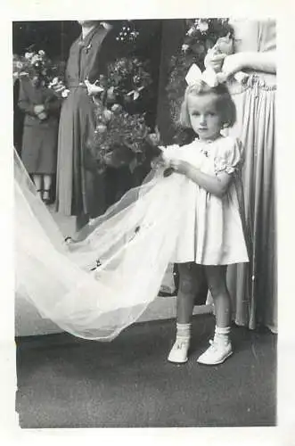 Anonymous persons adorable bridemaid girl photo