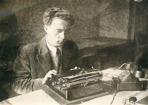 Anonymous persons typing machine