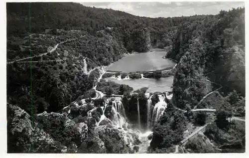 Plitvice park real photo postcard