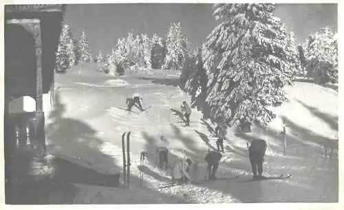 Romania 1964 winter scenic photo postcard ski