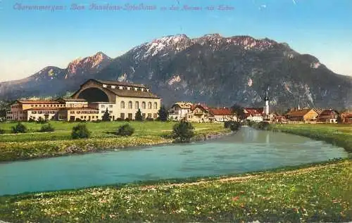 Germany Oberammergau Das Passions-Spielhaus an der Ammer mit Laber