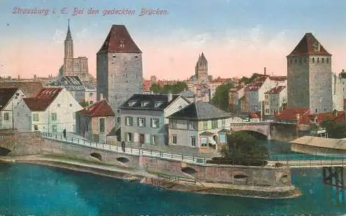 France Strasbourg bei den gedeckten Brucken