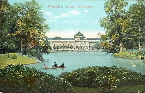 Germany Wiesbaden Kurhaus Gartenseite