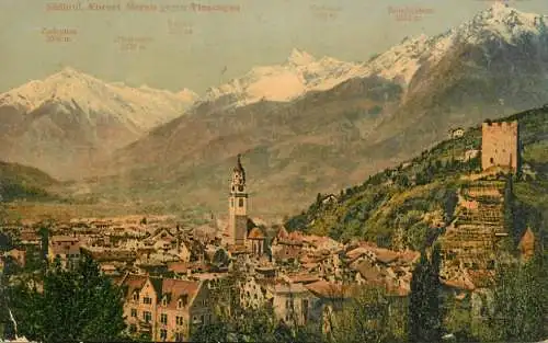 Italy Kurort Meran Sudtirol gegen Vinschgau panoramic view