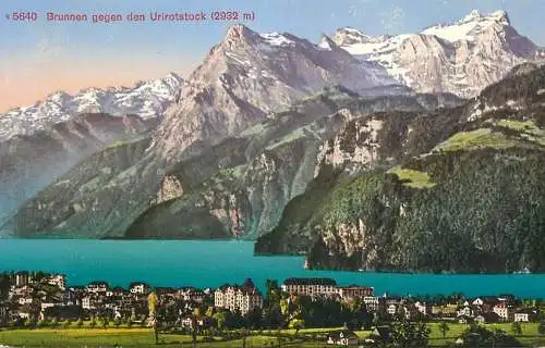 Switzerland Brunnen gegen den Uriorstock general view