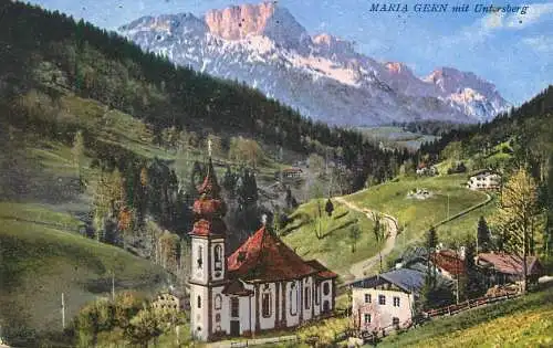 Germany Maria Gern Kirche mit Untersberg