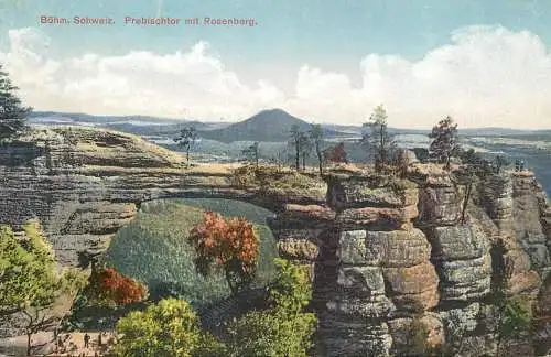 Czech Republic Bohemian Schweiz Prebischtor mit Rosenberg