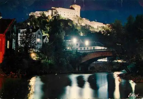 France Lourdes Le Chateau Fort vue de nuit
