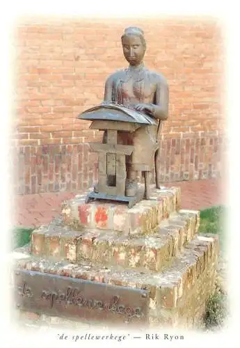 Belgium Poperinge De Spellewekege Ceramic Bust Sculpture Rik Ryon