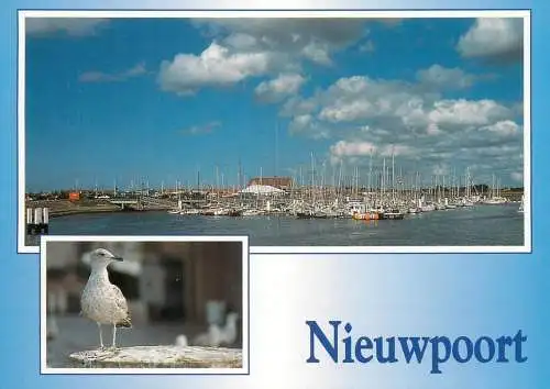 Belgium Nieuwpoort harbour view