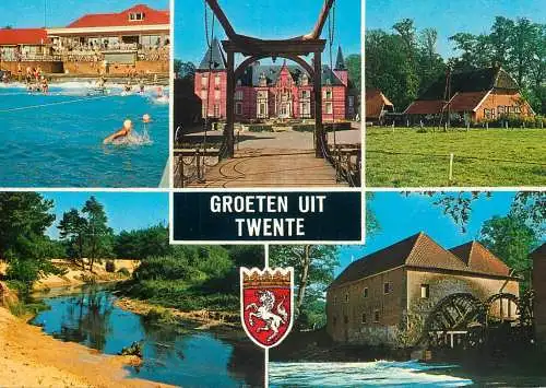 Netherlands Groeten uit Twente multi view & Coat of Arms