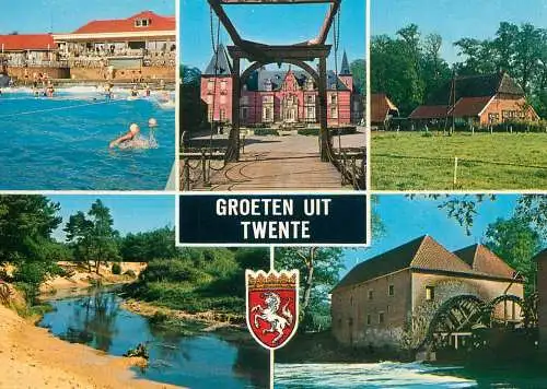 Netherlands Groeten uit Twente several views & Coat of Arms