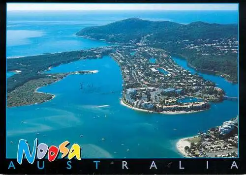 Australia Noosa Oueensland aerial view over Noosa Sound