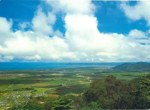 Australia Cairns Queensland view from Henry Ross Lookout Kuranda Range Kennedy Highway & Trinity Bay