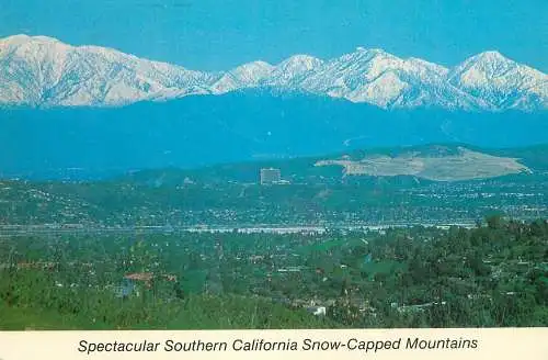 USA Southern California snow-capped mountains panoramic view