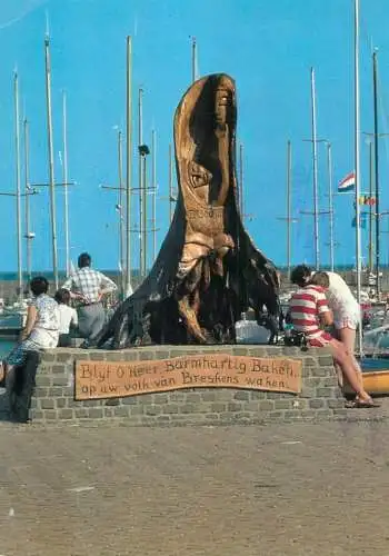 Netherlands Groeten uit Breskens monument statue