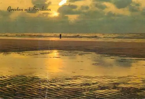 Netherlands Breskens littoral sunset view