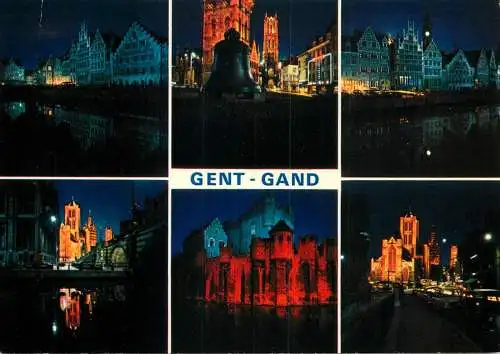 Belgium Gent by night multi view