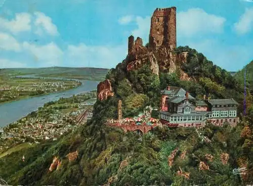 Germany Ruine Drachenfels mit Blick auf Konigswinter und das Rheintal