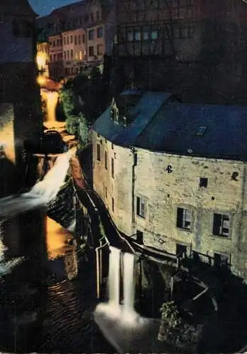 Germany Saarburg bei Nacht