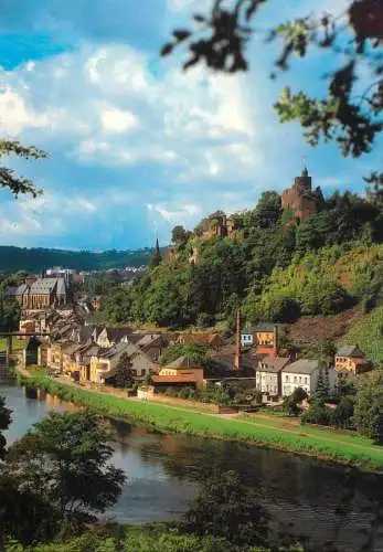Germany Blick auf di Altstadt mit Feste Saarburg