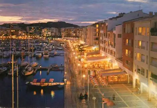 France Cap d'Agde (Herault) Le Port vue de nuit