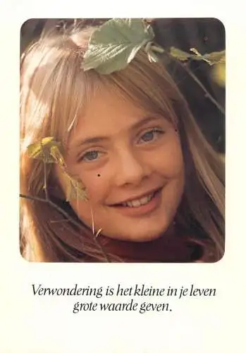 Children card girl smile