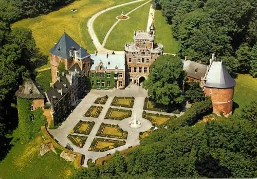 Belgium Lennik Kasteel van Gaasbeek aerial view