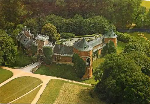 Belgium Lennik Kasteel van Gaasbeek aerial view