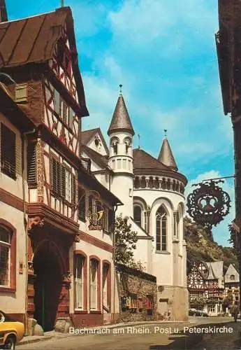 Germany Bacharach am Rhein Post und St Peters Kirche